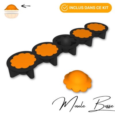 Moule silicone de la bosse madeleine pour le kit Madlen 45mm - Fabriqué par Le Madlen Studio
