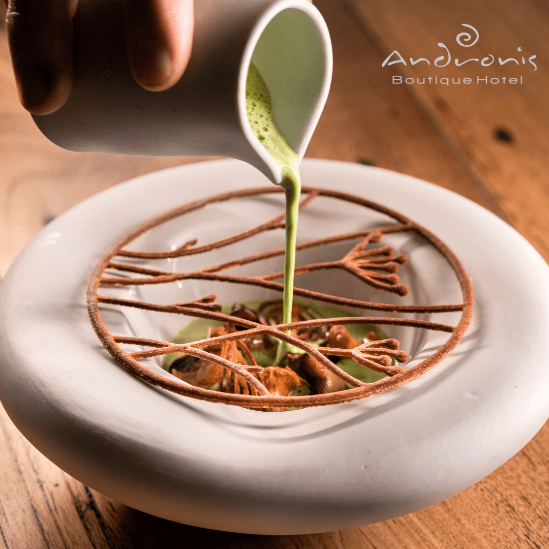 Tuile décor assiette réalisée avec un moule silicone sur-mesure du madlen studio