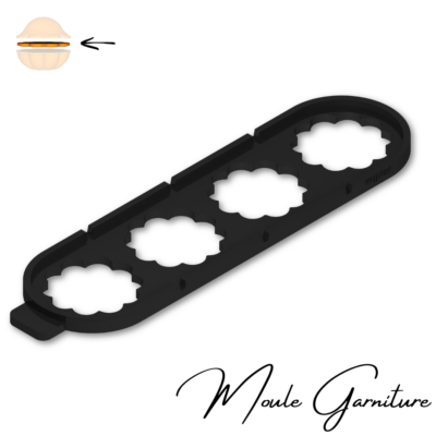 Moule silicone pour la garniture de la madeleine ronde de 60mm du Madlen Studio