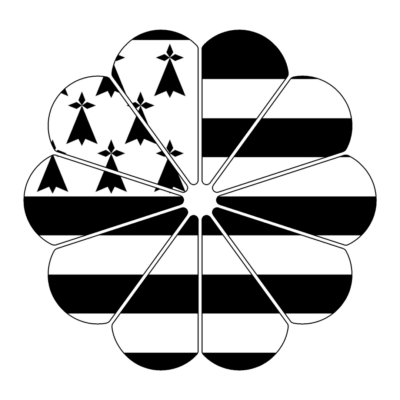 Logo de notre gateau madlen avec le drapeau breton