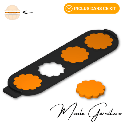 Moule silicone pour la garniture de la madeleine ronde de 55mm du Madlen Studio