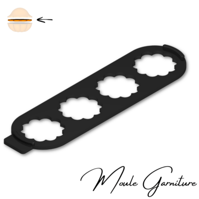 Moule silicone pour la garniture de la madeleine ronde de 55mm du Madlen Studio
