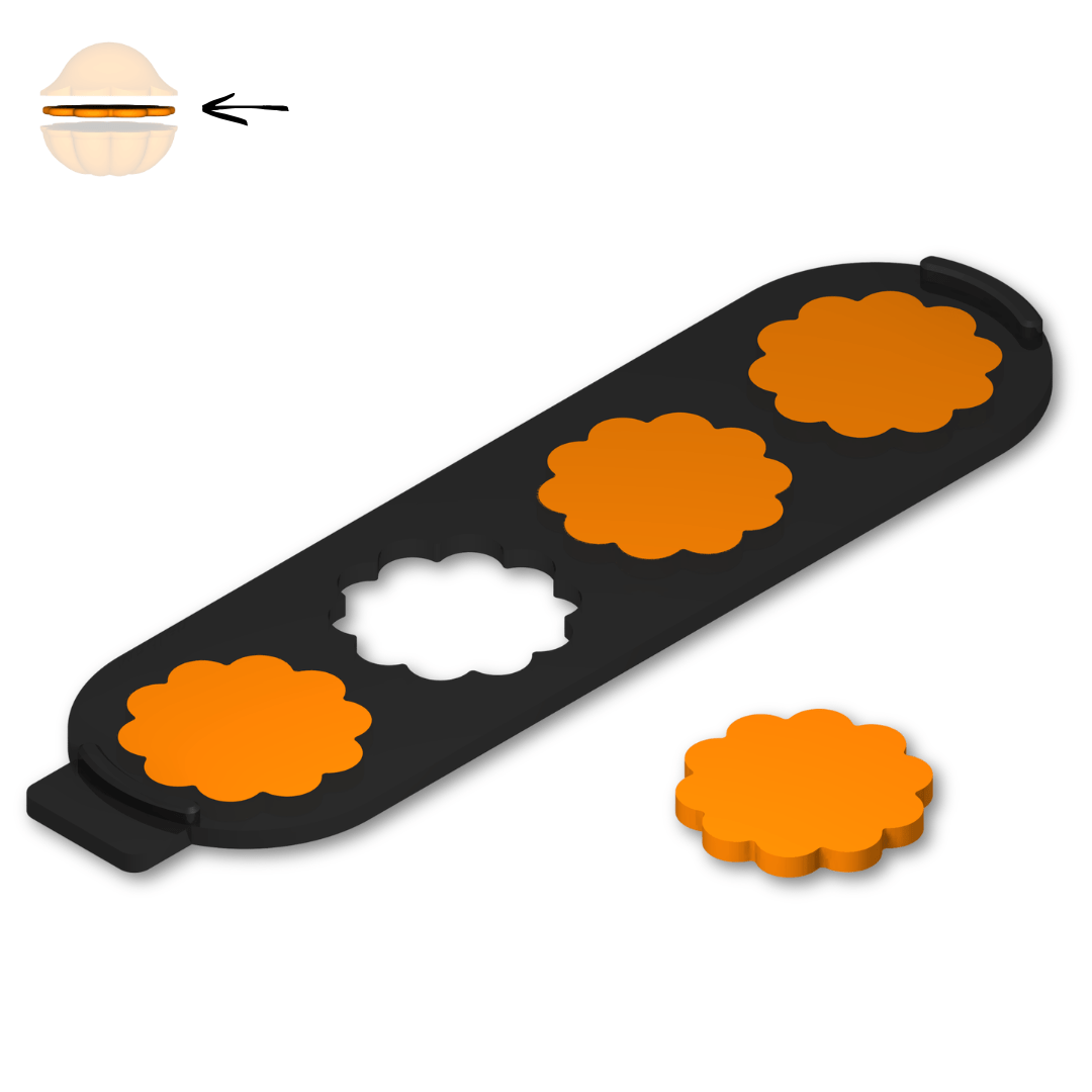 Moule silicone pour la garniture de la madeleine ronde de 55mm du Madlen Studio